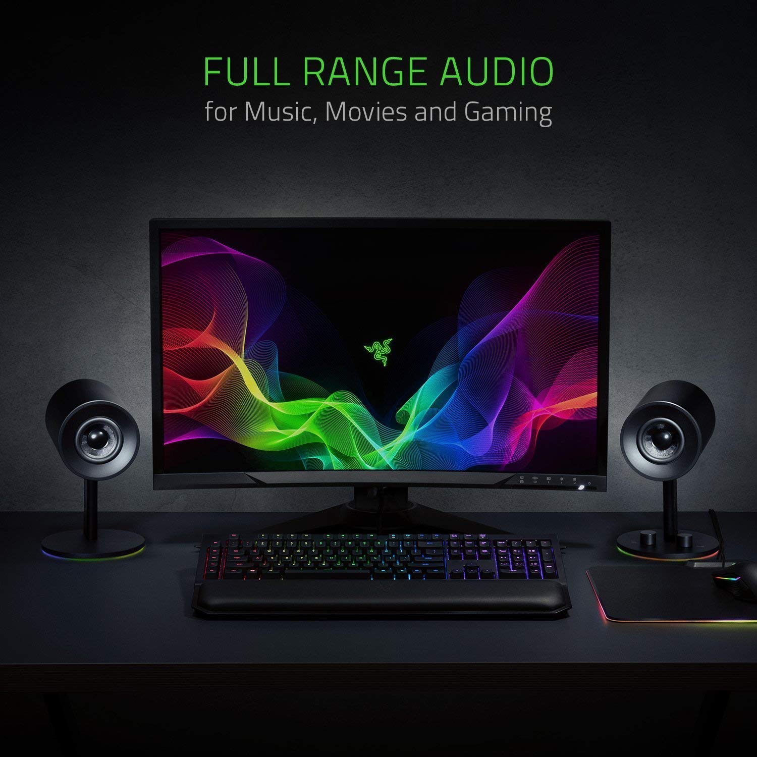 Razer Nommo Full Range Audio BASS KNOB WITH AUTOMATIC GAIN CONTROL