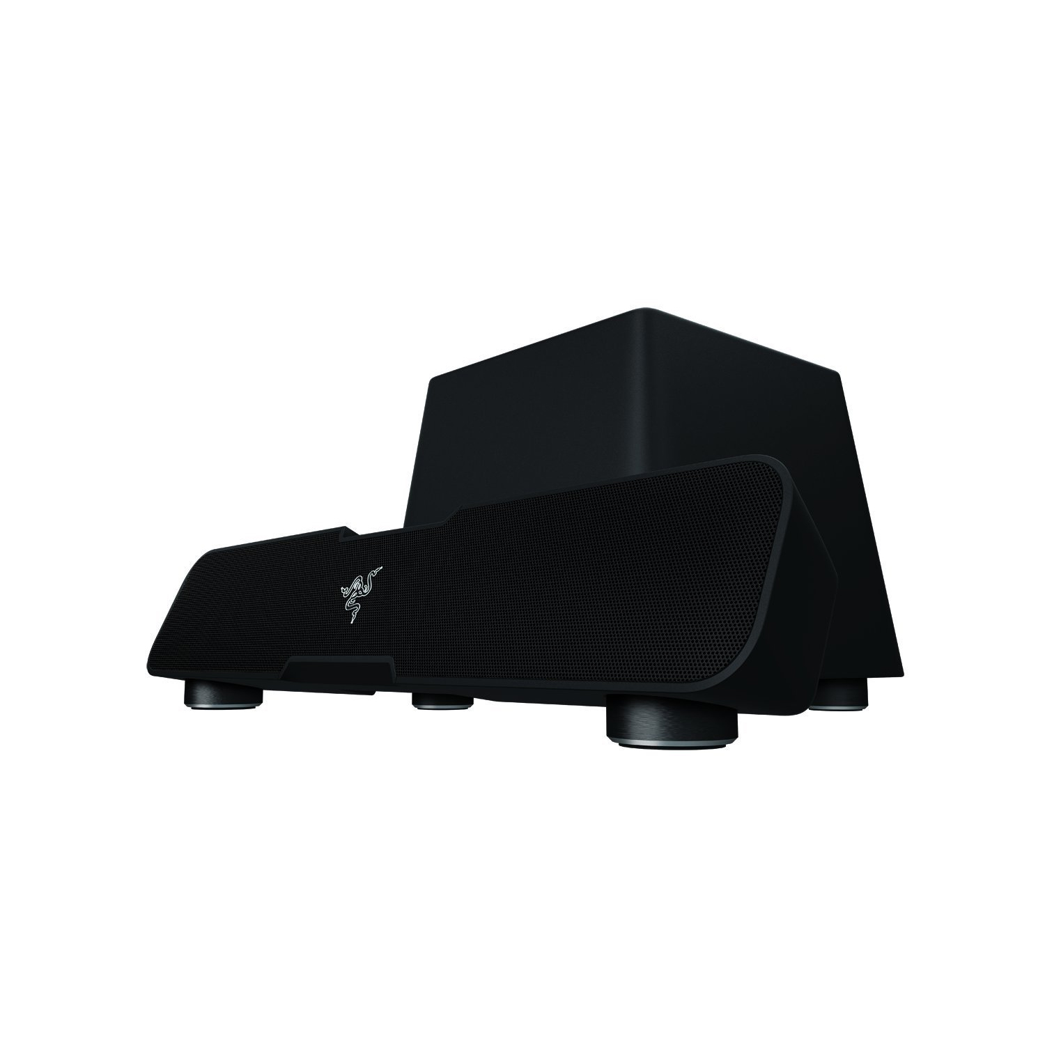 Razer Leviathan Dolby 5.1 Surround Sound – PC Gaming and Music Sound Bar Side shot