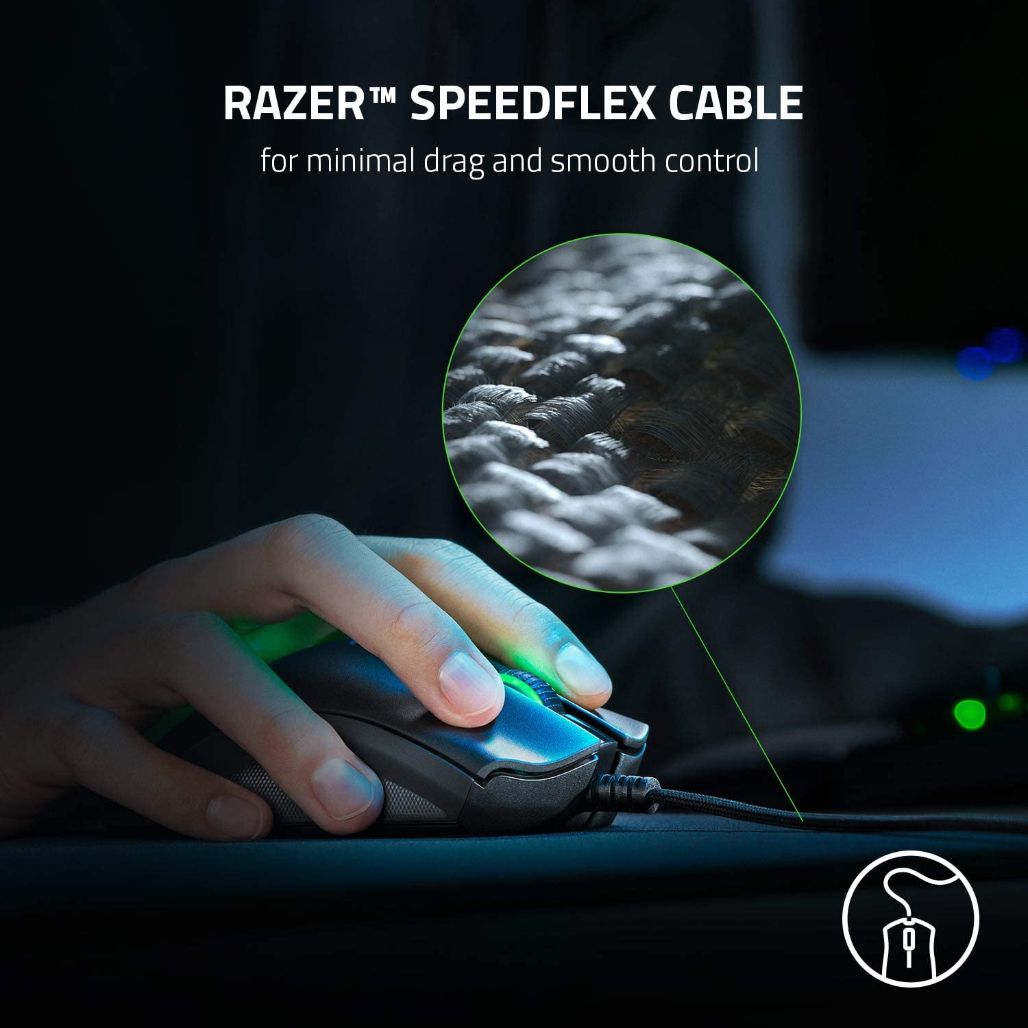 Razer DeathAdder V2 Gaming Mouse Speedflex Cable