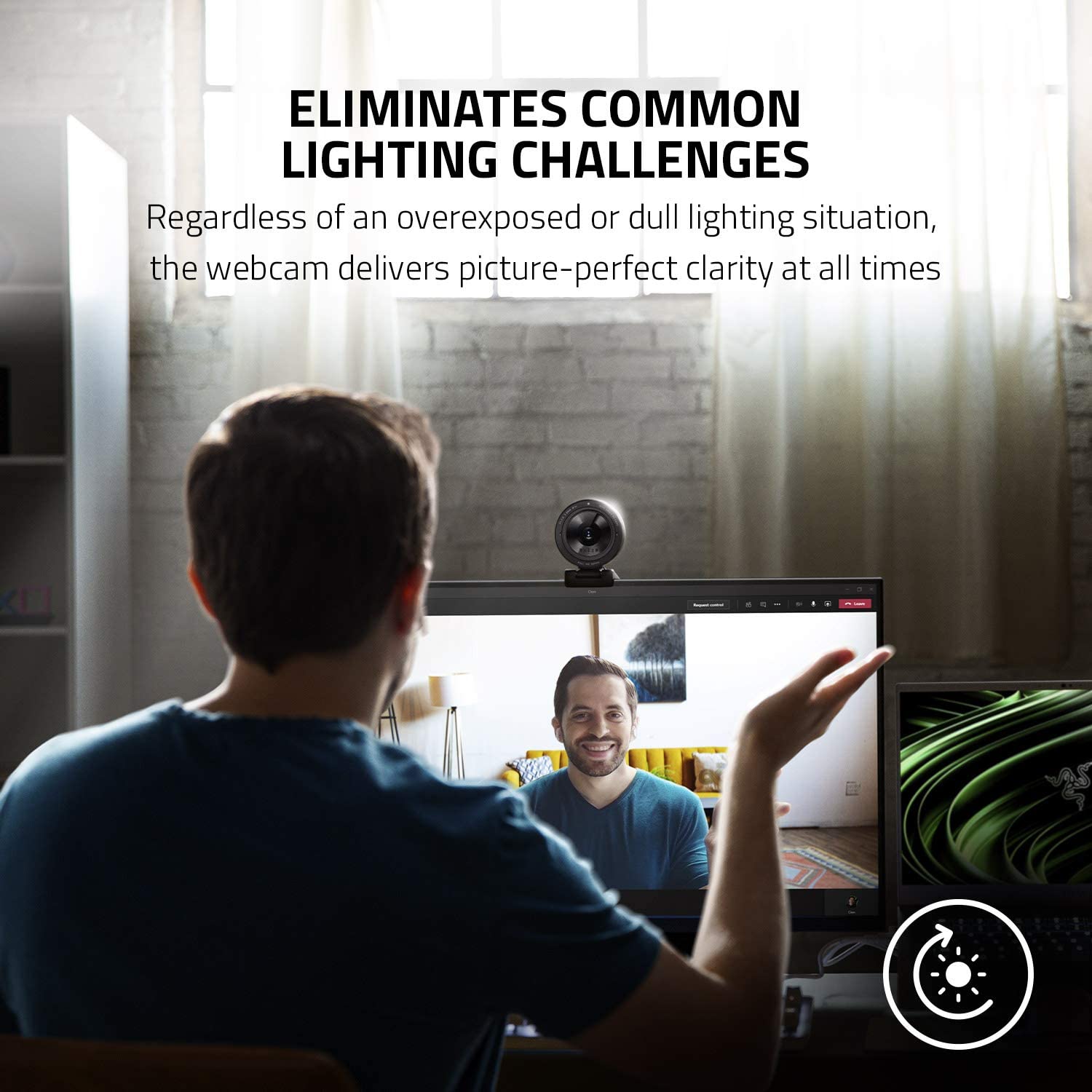 Razer Kiyo Pro Streaming Webcam Eliminate common lighting challenges