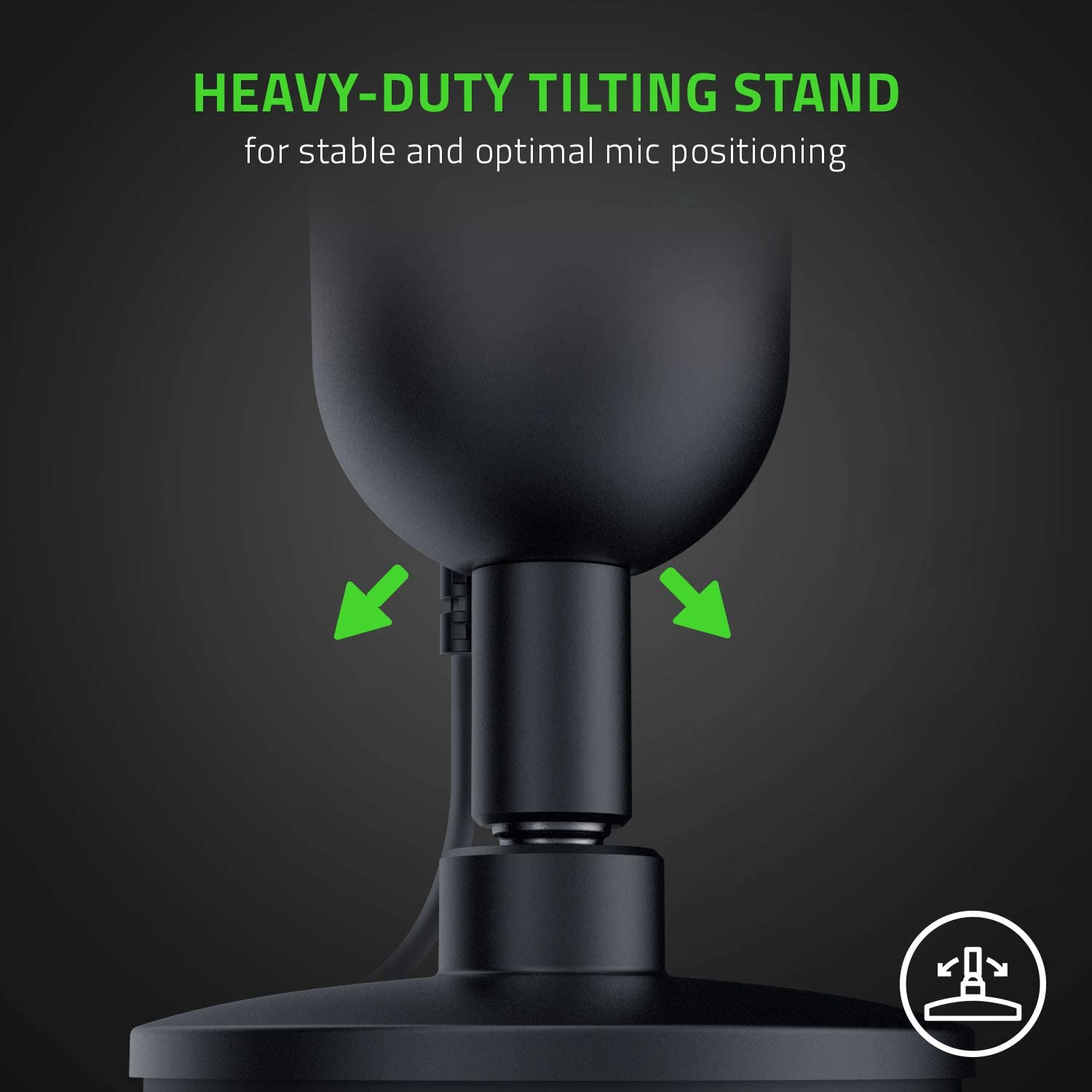 Razer Seiren Mini USB Streaming Microphone Heavy Duty tilting Stand